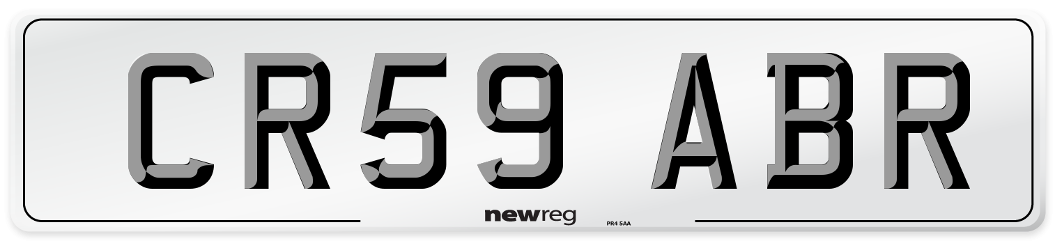 CR59 ABR Number Plate from New Reg